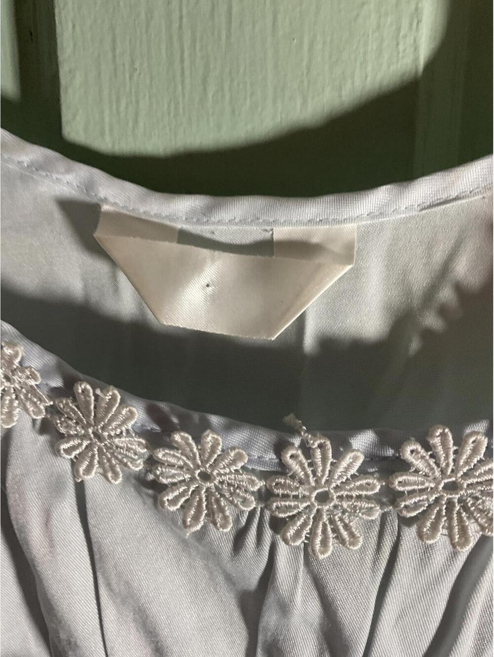 Vintage  Blue Sleeveless Summer Dress/Nightgown with Floral Daisy Detail M - Picture 6 of 9